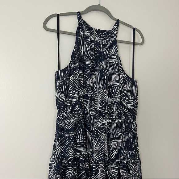 NWT Michael Kors Palm Print Halter Neck Dress - Picture 5 of 13